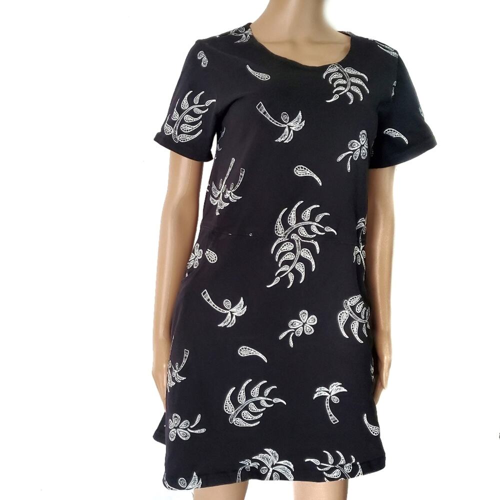 Red Ginger | Vintage 90s Palm Tree Dress Pockets